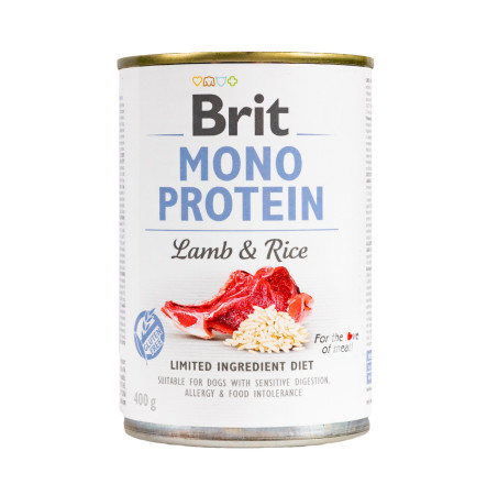 Brit Mono Protein Dog з ягням і рисом 400 г